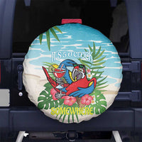Guyana Christmas Spare Tire Cover Chilling Macaw It's 5 o'clock Somewhere - Wonder Print Shop