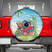 Guyana Christmas Spare Tire Cover Chilling Macaw It's 5 o'clock Somewhere - Wonder Print Shop