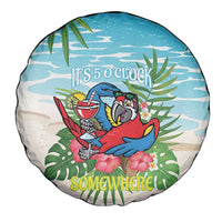 Guyana Christmas Spare Tire Cover Chilling Macaw It's 5 o'clock Somewhere - Wonder Print Shop