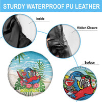 Guyana Christmas Spare Tire Cover Chilling Macaw It's 5 o'clock Somewhere - Wonder Print Shop