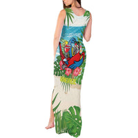 Guyana Christmas Tank Maxi Dress Chilling Macaw It's 5 o'clock Somewhere - Wonder Print Shop