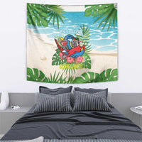 Guyana Christmas Tapestry Chilling Macaw It's 5 o'clock Somewhere - Wonder Print Shop