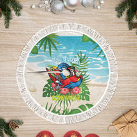 Guyana Christmas Tree Skirt Chilling Macaw It's 5 o'clock Somewhere - Wonder Print Shop
