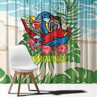 Guyana Christmas Window Curtain Chilling Macaw It's 5 o'clock Somewhere - Wonder Print Shop