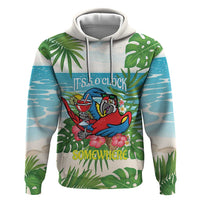 Guyana Christmas Zip Hoodie Chilling Macaw It's 5 o'clock Somewhere - Wonder Print Shop