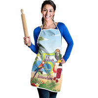 Guyana Christmas Apron Macaw Red-fan Parrot Tropical Vibes - Wonder Print Shop
