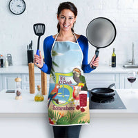 Guyana Christmas Apron Macaw Red-fan Parrot Tropical Vibes - Wonder Print Shop