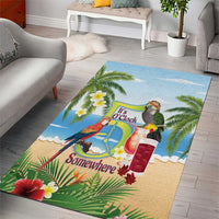 Guyana Christmas Area Rug Macaw Red-fan Parrot Tropical Vibes - Wonder Print Shop