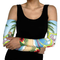 Guyana Christmas Arm Sleeves Macaw Red-fan Parrot Tropical Vibes - Wonder Print Shop