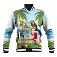Guyana Christmas Baseball Jacket Macaw Red-fan Parrot Tropical Vibes - Wonder Print Shop