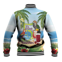 Guyana Christmas Baseball Jacket Macaw Red-fan Parrot Tropical Vibes - Wonder Print Shop