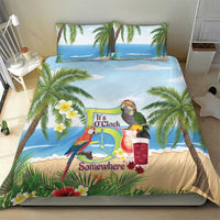 Guyana Christmas Bedding Set Macaw Red-fan Parrot Tropical Vibes - Wonder Print Shop