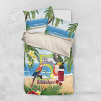 Guyana Christmas Bedding Set Macaw Red-fan Parrot Tropical Vibes - Wonder Print Shop