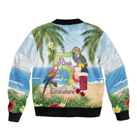 Guyana Christmas Bomber Jacket Macaw Red-fan Parrot Tropical Vibes - Wonder Print Shop