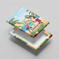 Guyana Christmas Canvas Wall Art Macaw Red-fan Parrot Tropical Vibes - Wonder Print Shop