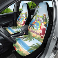 Guyana Christmas Car Seat Cover Macaw Red-fan Parrot Tropical Vibes - Wonder Print Shop
