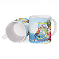 Guyana Christmas Ceramic Mug Macaw Red-fan Parrot Tropical Vibes - Wonder Print Shop