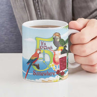 Guyana Christmas Ceramic Mug Macaw Red-fan Parrot Tropical Vibes - Wonder Print Shop