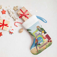 Guyana Christmas Stocking Macaw Red-fan Parrot Tropical Vibes - Wonder Print Shop