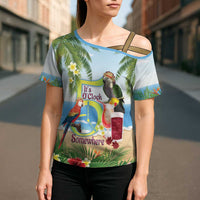 Guyana Christmas Cross Shoulder Shirt Macaw Red-fan Parrot Tropical Vibes - Wonder Print Shop