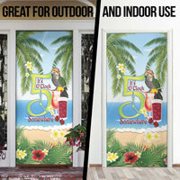 Guyana Christmas Door Cover Macaw Red-fan Parrot Tropical Vibes - Wonder Print Shop