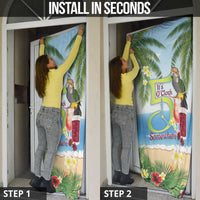 Guyana Christmas Door Cover Macaw Red-fan Parrot Tropical Vibes - Wonder Print Shop