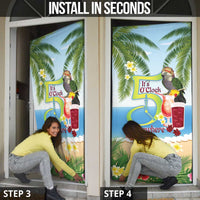 Guyana Christmas Door Cover Macaw Red-fan Parrot Tropical Vibes - Wonder Print Shop