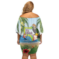 Guyana Christmas Family Matching Off Shoulder Short Dress and Hawaiian Shirt Macaw Red-fan Parrot Tropical Vibes - Wonder Print Shop