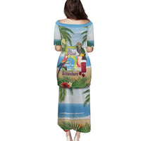 Guyana Christmas Family Matching Puletasi and Hawaiian Shirt Macaw Red-fan Parrot Tropical Vibes - Wonder Print Shop