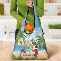 Guyana Christmas Grocery Bag Macaw Red-fan Parrot Tropical Vibes - Wonder Print Shop