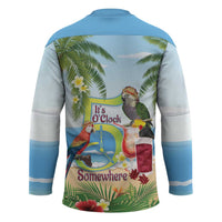 Guyana Christmas Hockey Jersey Macaw Red-fan Parrot Tropical Vibes - Wonder Print Shop