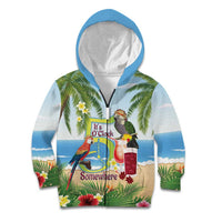 Guyana Christmas Kid Hoodie Macaw Red-fan Parrot Tropical Vibes - Wonder Print Shop