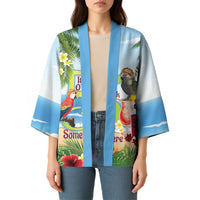 Guyana Christmas Kimono Macaw Red-fan Parrot Tropical Vibes - Wonder Print Shop