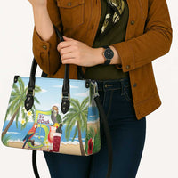 Guyana Christmas Leather Bag Macaw Red-fan Parrot Tropical Vibes - Wonder Print Shop