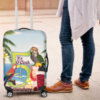 Guyana Christmas Luggage Cover Macaw Red-fan Parrot Tropical Vibes - Wonder Print Shop