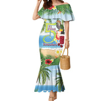 Guyana Christmas Mermaid Dress Macaw Red-fan Parrot Tropical Vibes - Wonder Print Shop