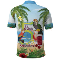Guyana Christmas Polo Shirt Macaw Red-fan Parrot Tropical Vibes - Wonder Print Shop
