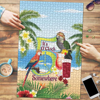 Guyana Christmas Puzzle Macaw Red-fan Parrot Tropical Vibes - Wonder Print Shop