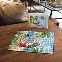 Guyana Christmas Puzzle Macaw Red-fan Parrot Tropical Vibes - Wonder Print Shop