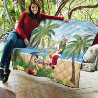 Guyana Christmas Quilt Macaw Red-fan Parrot Tropical Vibes - Wonder Print Shop