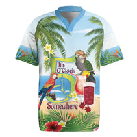 Guyana Christmas Rugby Jersey Macaw Red-fan Parrot Tropical Vibes - Wonder Print Shop