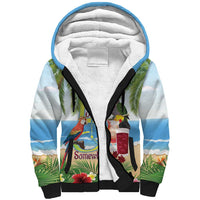 Guyana Christmas Sherpa Hoodie Macaw Red-fan Parrot Tropical Vibes - Wonder Print Shop