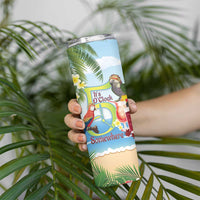 Guyana Christmas Skinny Tumbler Macaw Red-fan Parrot Tropical Vibes - Wonder Print Shop
