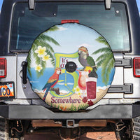 Guyana Christmas Spare Tire Cover Macaw Red-fan Parrot Tropical Vibes - Wonder Print Shop