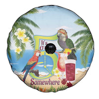 Guyana Christmas Spare Tire Cover Macaw Red-fan Parrot Tropical Vibes - Wonder Print Shop