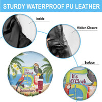 Guyana Christmas Spare Tire Cover Macaw Red-fan Parrot Tropical Vibes - Wonder Print Shop