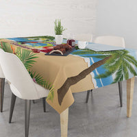 Guyana Christmas Tablecloth Macaw Red-fan Parrot Tropical Vibes - Wonder Print Shop