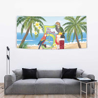 Guyana Christmas Tapestry Macaw Red-fan Parrot Tropical Vibes - Wonder Print Shop