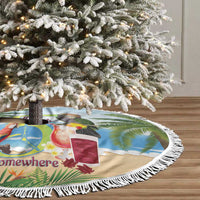 Guyana Christmas Tree Skirt Macaw Red-fan Parrot Tropical Vibes - Wonder Print Shop
