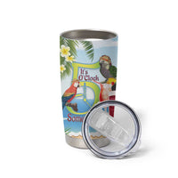 Guyana Christmas Tumbler Cup Macaw Red-fan Parrot Tropical Vibes - Wonder Print Shop
